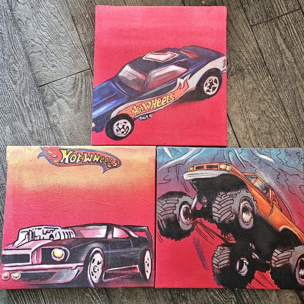 Hot Wheels Canvas Art Set